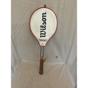 Wilson T2000 Vintage Tennis Racket with Cover 4.5" Grip Metal Racquet